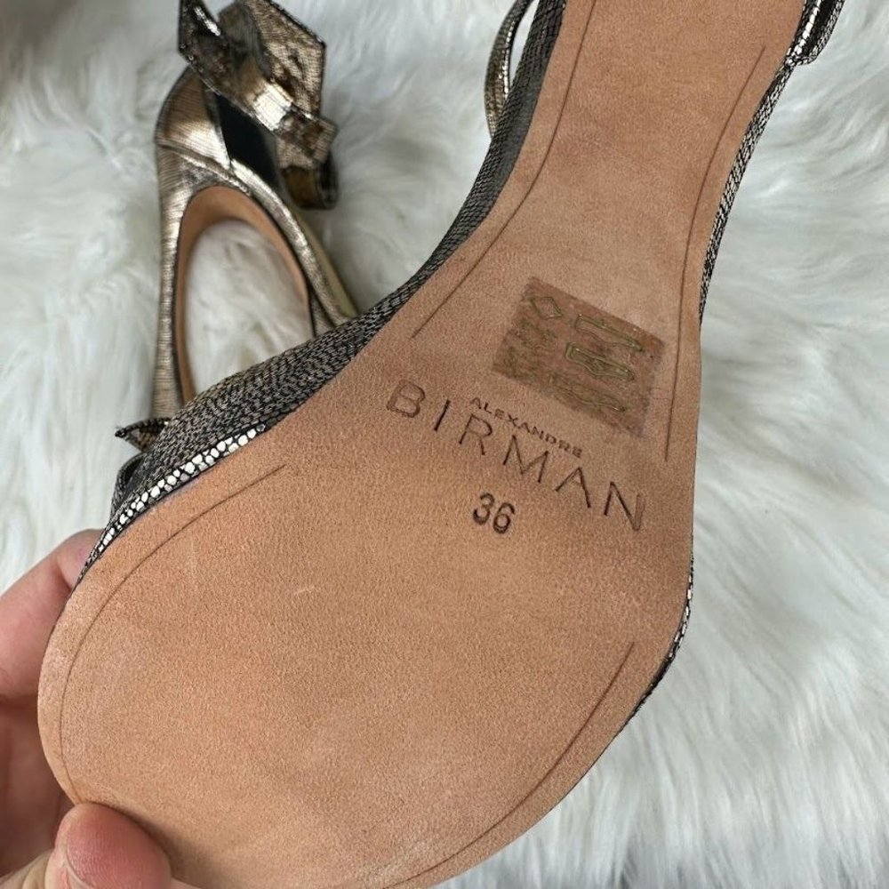 Alexandre Birman Clarita Architectural 100 Heel in Golden - Picture 7 of 8